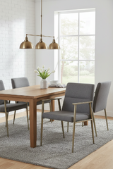 Gray Fabric Dining Armchair | OROA Modern Sabri | Oroa.com