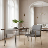 Gray Fabric Dining Armchair | OROA Modern Sabri | Oroa.com