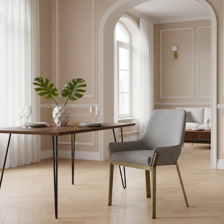 Gray Upholstered Dining Chair | OROA Modern Ganon