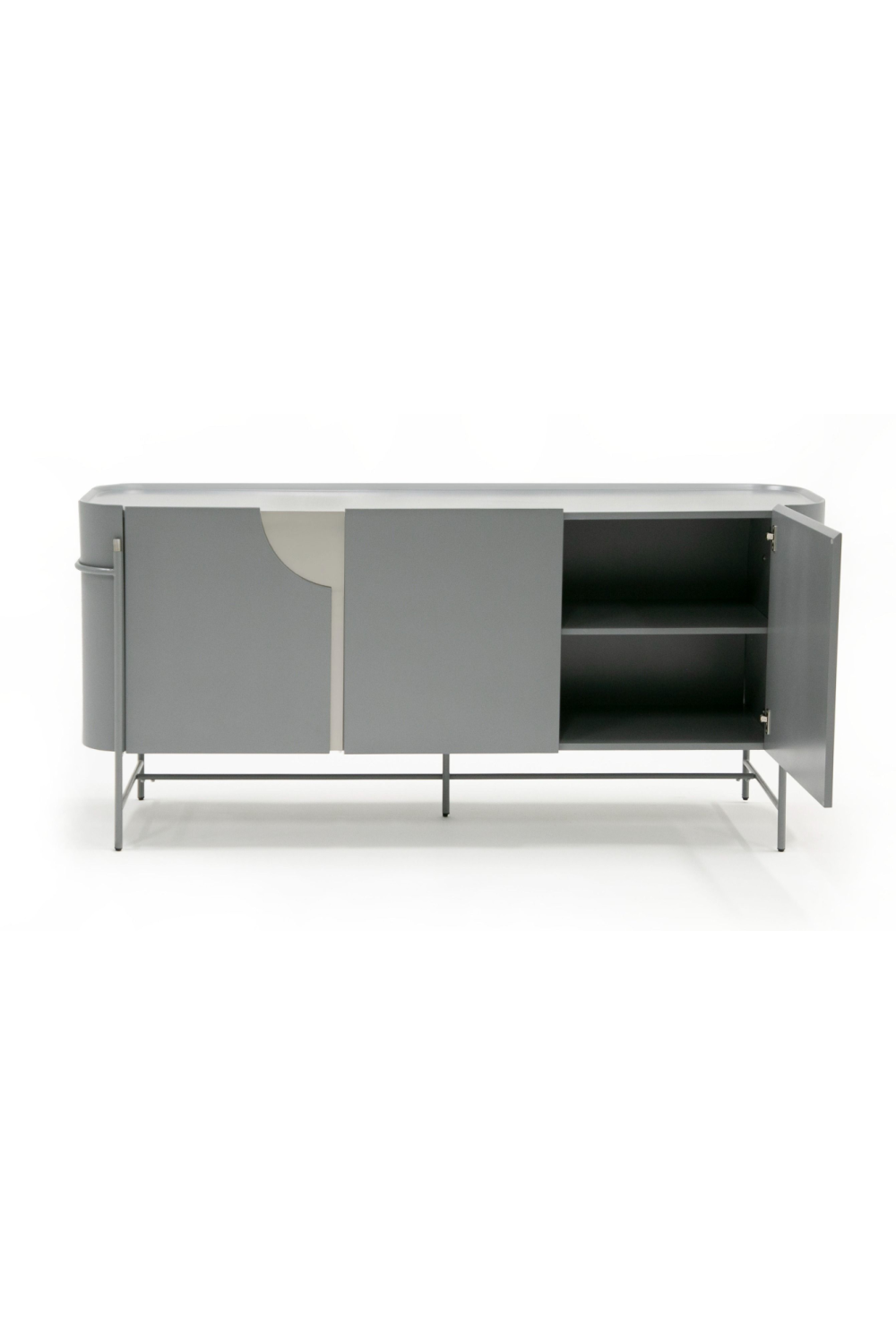 Matte Gray 3-Door Sideboard | OROA Modern Hadler | Oroa.com