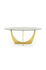Gold Leaf Oval Dining Table | OROA Modern Chambers | Oroa.com