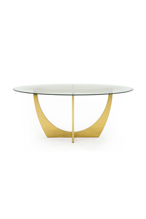 Gold Leaf Oval Dining Table | OROA Modern Chambers | Oroa.com