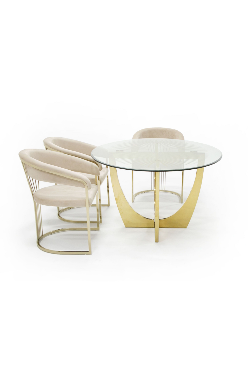 Gold Leaf Oval Dining Table | OROA Modern Chambers | Oroa.com