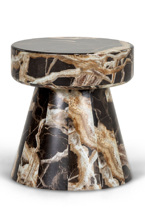 Marble Finished Round End Tables (2) | OROA Modern Marlow | Oroa.com