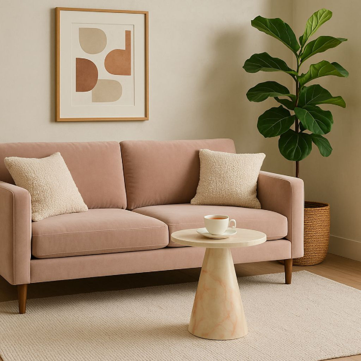   Marble Conical Base End Table | Oroa.com