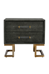 Gray Shagreen 2-Drawer Nightstand | OROA Modern Howard | Oroa.com