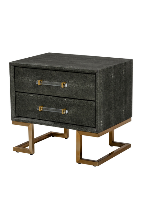 Gray Shagreen 2-Drawer Nightstand | OROA Modern Howard | Oroa.com