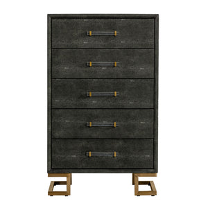 Gray Shagreen 5-Drawer Chest | OROA Modern Howard | Oroa.com
