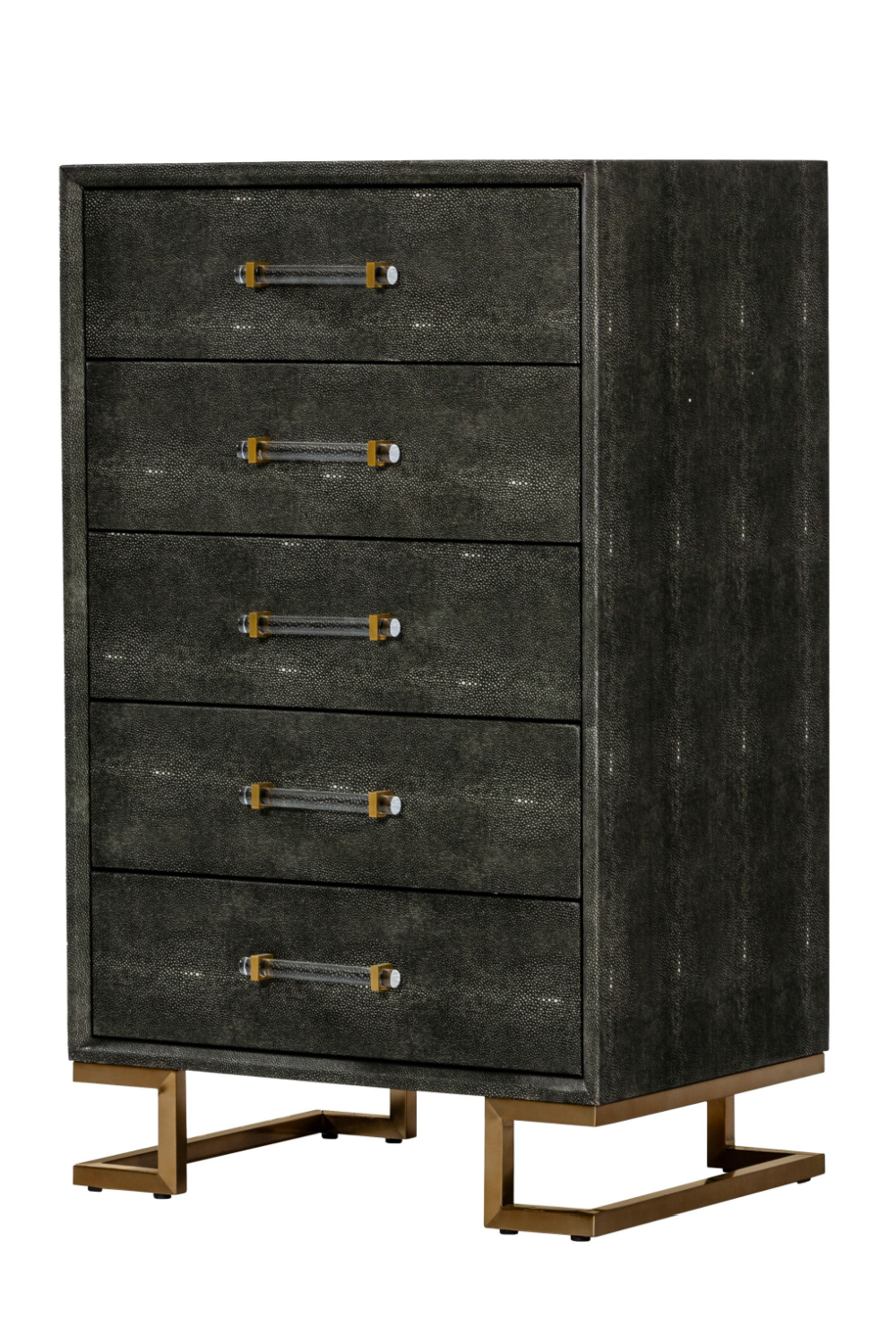 Gray Shagreen 5-Drawer Chest | OROA Modern Howard | Oroa.com