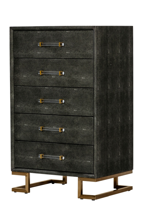 Gray Shagreen 5-Drawer Chest | OROA Modern Howard | Oroa.com