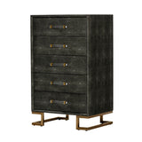 Gray Shagreen 5-Drawer Chest | OROA Modern Howard | Oroa.com