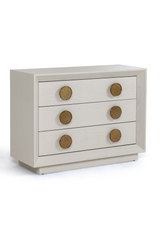 White Ash Wood 3-Drawer Nightstand | OROA Modern Marjorie | Oroa.com
