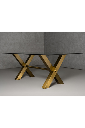 Gold-Framed Glass Dining Table | OROA Modern Dandy | Oroa.com