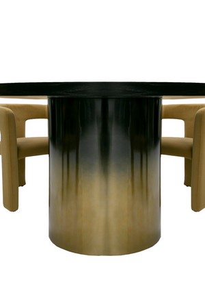 Black Ash Round Dining Table | OROA Modern Elmira | Oroa.com