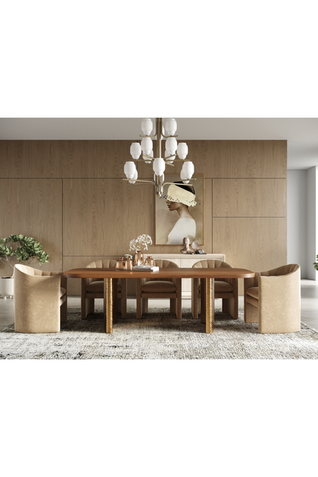 Wanut Veneer Dining Table | OROA Modern Marjorie | Oroa.com