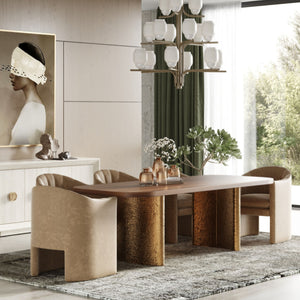   Wanut Veneer Dining Table | Oroa.com