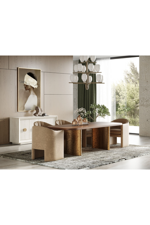 Wanut Veneer Dining Table | OROA Modern Marjorie | Oroa.com