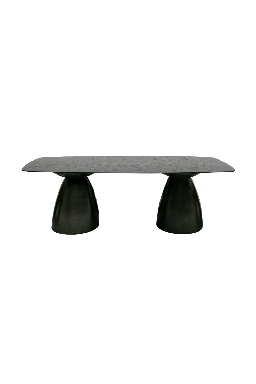 Black Wave Glass Dining Table | OROA Modern Calexico | Oroa.com