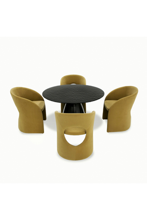 Black Wave Glass Dining Table | OROA Modern Calexico | Oroa.com