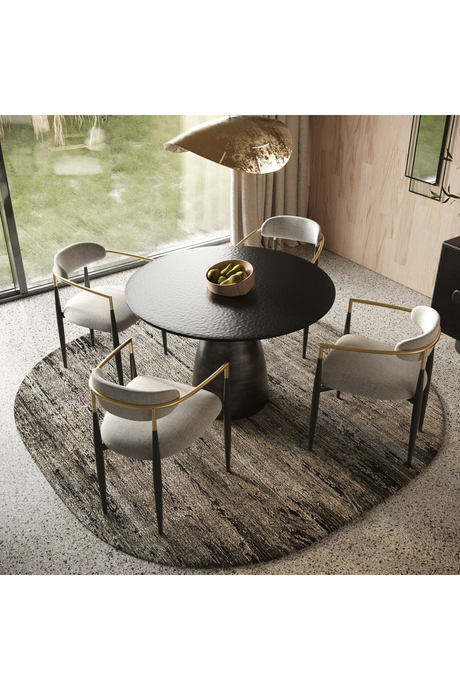 Black Wave Glass Dining Table | OROA Modern Calexico | Oroa.com