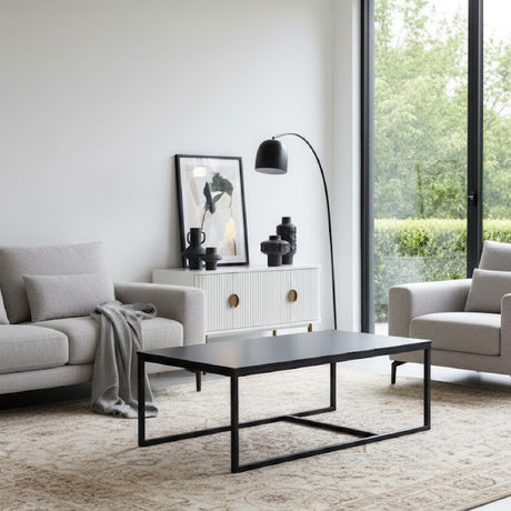 Rectangular Black Marble Coffee Table | OROA Modern Baca | Oroa.com