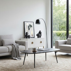   Black Marble Free-form Coffee Table | Oroa.com