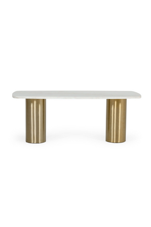 White Marble Gold Dining Table | OROA Modern Rocky | Oroa.com
