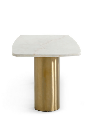 White Marble Gold Dining Table | OROA Modern Rocky | Oroa.com