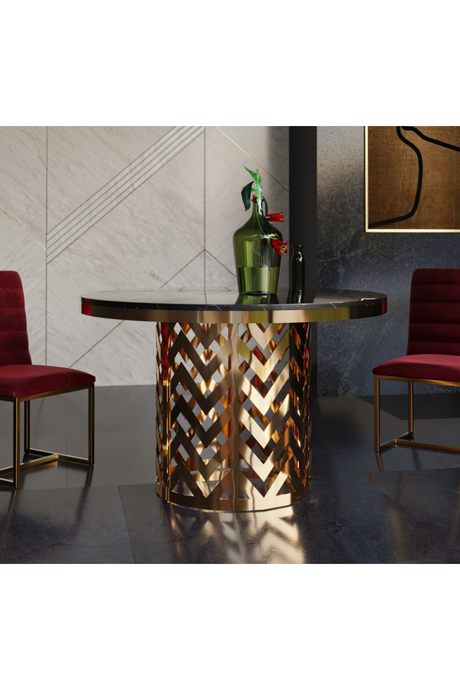 Gold Base Dining Table | OROA Modern Kowal | Oroa.com