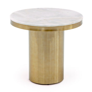   White and Gold End Table | Oroa.com