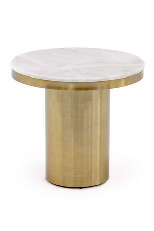 White and Gold End Table | OROA Modern Rocky | Oroa.com