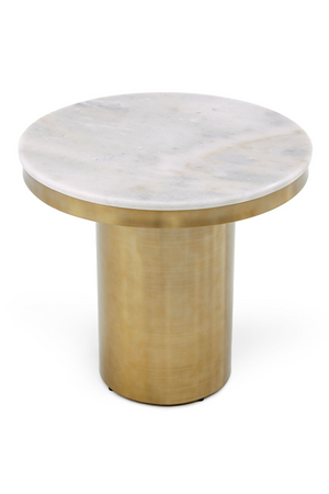 White and Gold End Table | OROA Modern Rocky | Oroa.com