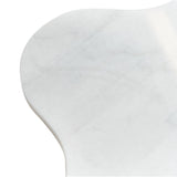 Organic-Shaped White Marble End Table | OROA Modern Aleidy
