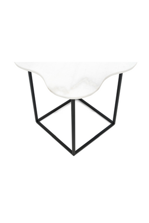 Organic-Shaped White Marble End Table | OROA Modern Aleidy | Oroa.com