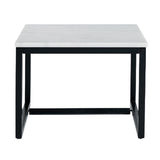 Square White Marble End Table | OROA Modern Baca