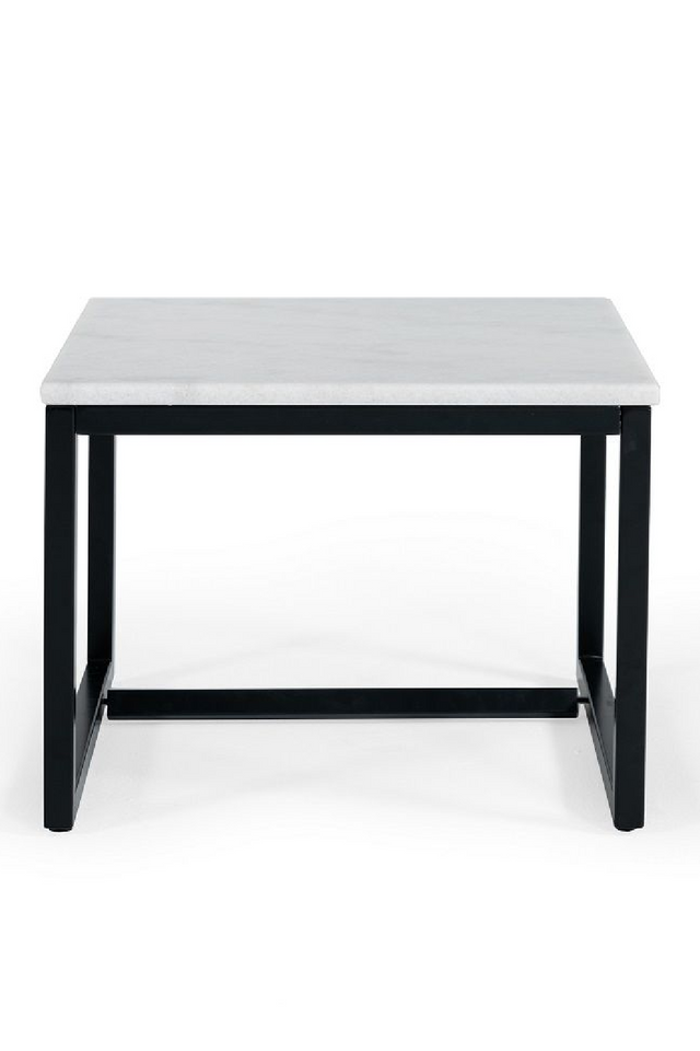 Square White Marble End Table | OROA Modern Baca | Oroa.com