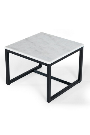 Square White Marble End Table | OROA Modern Baca | Oroa.com