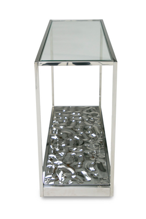 Clear Wave Glass Console Table | OROA Modern Braxton | Oroa.com