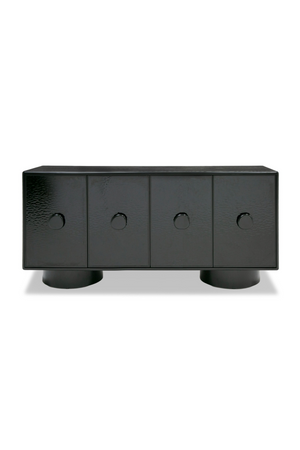 Black Wave Glass 4-Door Sideboard | OROA Modern Calexico | Oroa.com