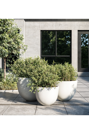 White Concrete Planter Set (3) | OROA Modern Goliad | Oroa.com