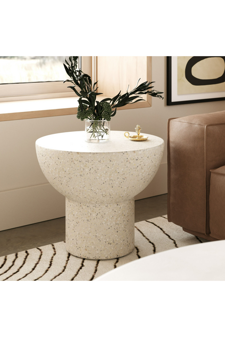 Round Terrazzo End Table | OROA Modern Fate | Oroa.com