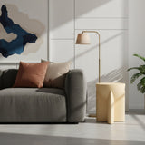 Concrete Round End Table | OROA Modern Elsa