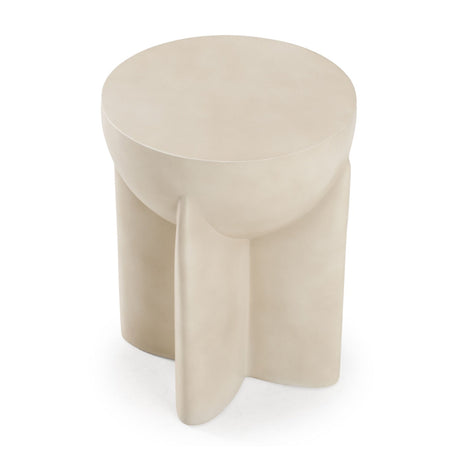 Concrete Round End Table | OROA Modern Elsa