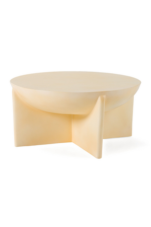 Beige Concrete Round Coffee Table | OROA Modern Elsa | Oroa.com