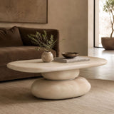 Beige Stacked Coffee Table | OROA Modern Coates
