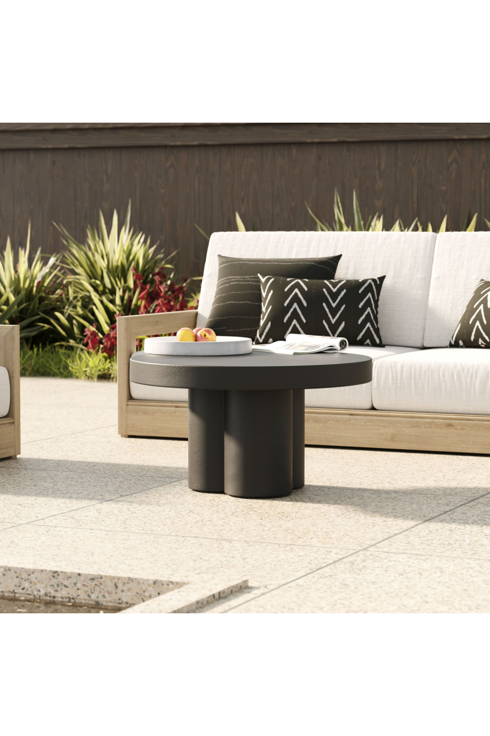 Concrete Round Coffee Table | OROA Modern Bruni | Oroa.com