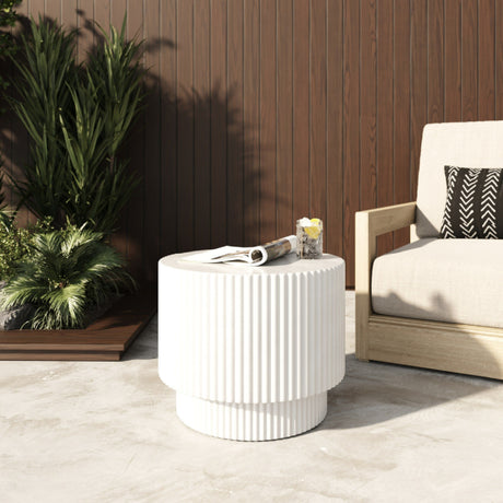Concrete Round End Table | OROA Modern Gruver