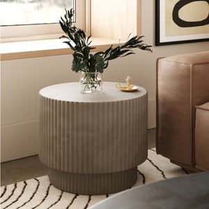   Concrete Round End Table | Oroa.com