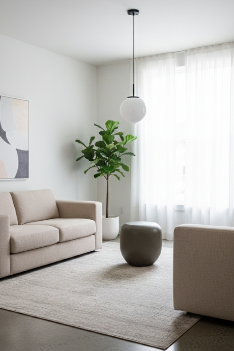 Gray Concrete End Table | OROA Modern Denny