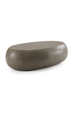 Gray Concrete Oval Coffee Table L | OROA Modern Denny | Oroa.com